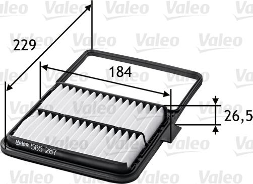 Valeo 585287 - Hava filtri furqanavto.az