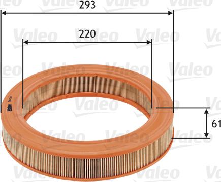 Valeo 585727 - Hava filtri furqanavto.az