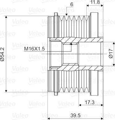 Valeo 588062 - Kasnak, alternator, sərbəst dönərli mufta furqanavto.az