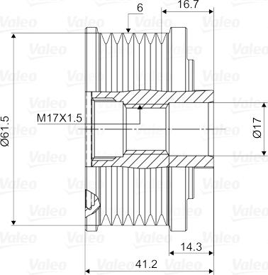 Valeo 588009 - Kasnak, alternator, sərbəst dönərli mufta furqanavto.az