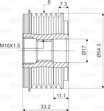 Valeo 588015 - Kasnak, alternator, sərbəst dönərli mufta furqanavto.az