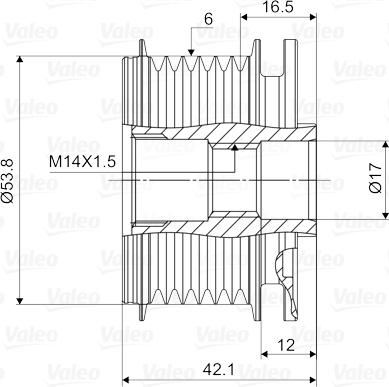 Valeo 588011 - Kasnak, alternator, sərbəst dönərli mufta furqanavto.az