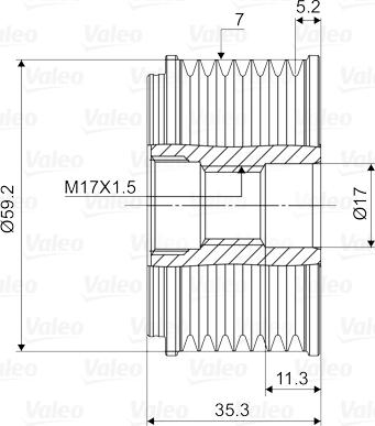 Valeo 588088 - Kasnak, alternator, sərbəst dönərli mufta furqanavto.az