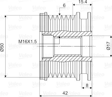 Valeo 588039 - Kasnak, alternator, sərbəst dönərli mufta furqanavto.az