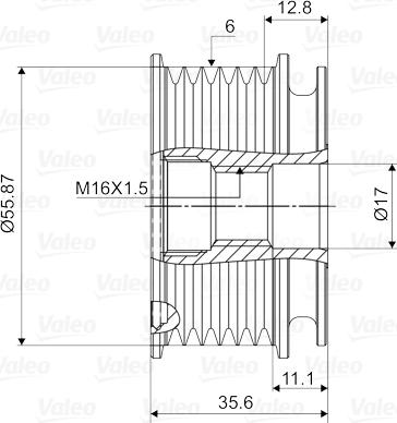 Valeo 588032 - Kasnak, alternator, sərbəst dönərli mufta furqanavto.az