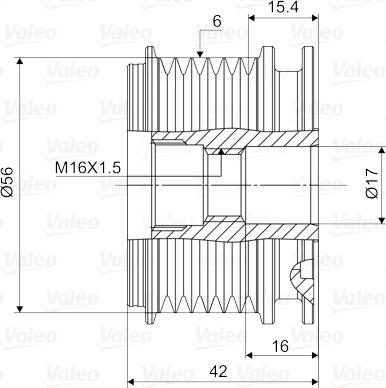 Valeo 588024 - Kasnak, alternator, sərbəst dönərli mufta furqanavto.az