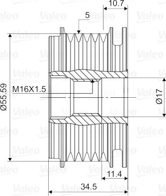 Valeo 588114 - Kasnak, alternator, sərbəst dönərli mufta furqanavto.az