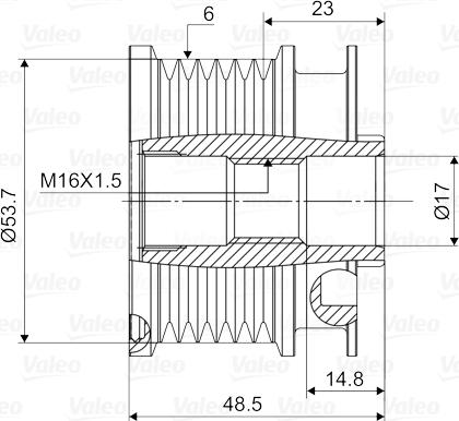 Valeo 588132 - Kasnak, alternator, sərbəst dönərli mufta furqanavto.az