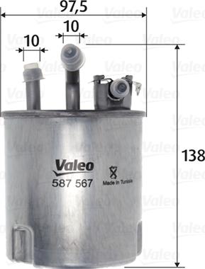 Valeo 587567 - Yanacaq filtri furqanavto.az