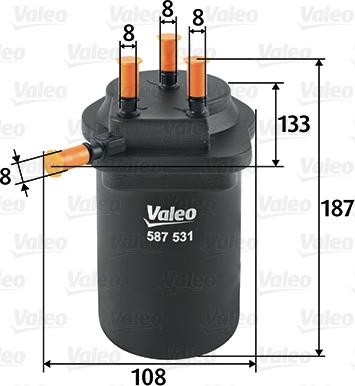 Valeo 587531 - Yanacaq filtri furqanavto.az