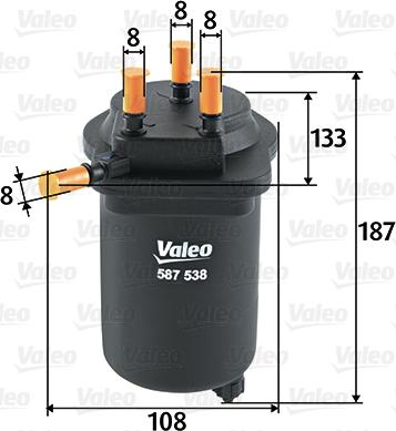 Valeo 587538 - Yanacaq filtri furqanavto.az