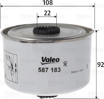 Valeo 587183 - Yanacaq filtri furqanavto.az