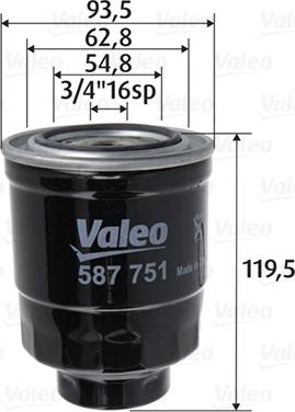 Valeo 587751 - Yanacaq filtri furqanavto.az