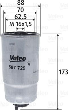 Valeo 587729 - Yanacaq filtri furqanavto.az