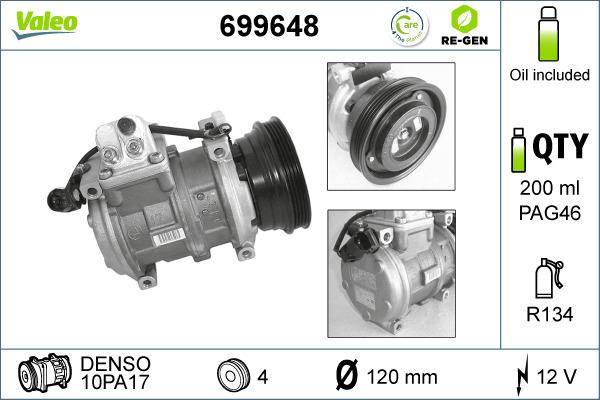 Valeo 699648 - Kompressor, kondisioner furqanavto.az