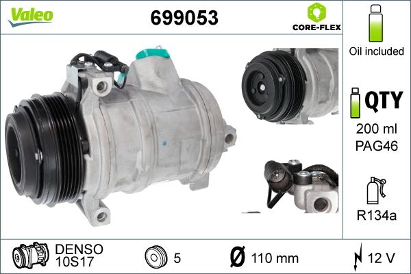 Valeo 699053 - Kompressor, kondisioner furqanavto.az