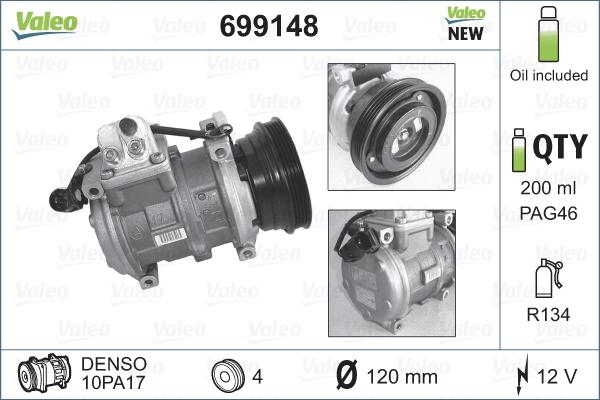 Valeo 699148 - Kompressor, kondisioner furqanavto.az