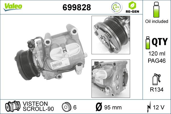 Valeo 699828 - Kompressor, kondisioner furqanavto.az