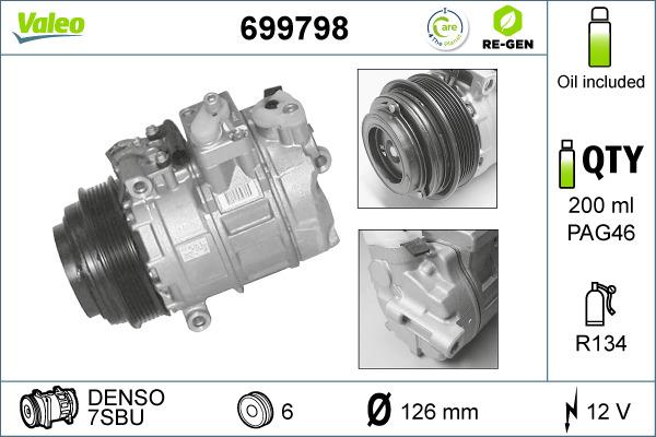 Valeo 699798 - Kompressor, kondisioner furqanavto.az