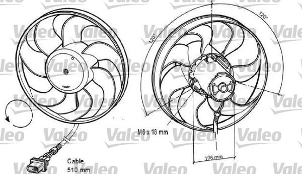 Valeo 696042 - Fen, radiator www.furqanavto.az