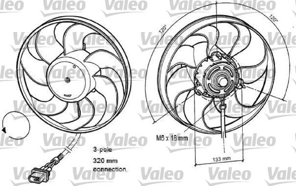 Valeo 696078 - Fen, radiator www.furqanavto.az