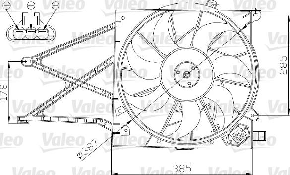 Valeo 696173 - Fen, radiator furqanavto.az