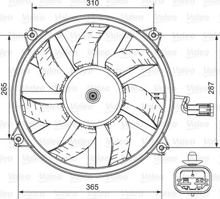 Valeo 696850 - Fen, radiator furqanavto.az