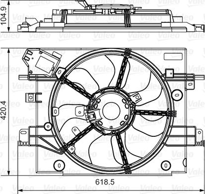 Valeo 696880 - Fen, radiator furqanavto.az