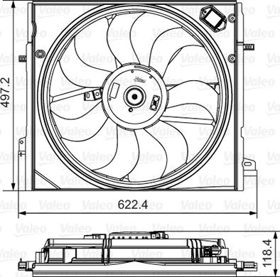 Valeo 698582 - Fen, radiator furqanavto.az