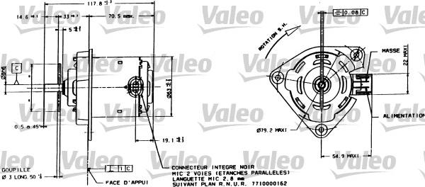 Valeo 698015 - Elektrik mühərriki, radiator ventilyatoru furqanavto.az