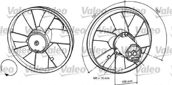 Valeo 698367 - Fen, radiator www.furqanavto.az