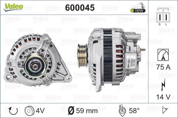 Valeo 600045 - Alternator furqanavto.az