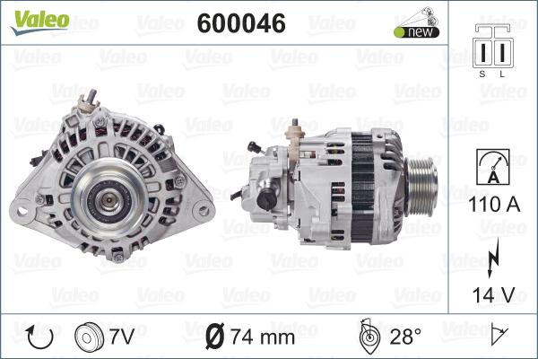 Valeo 600046 - Alternator furqanavto.az