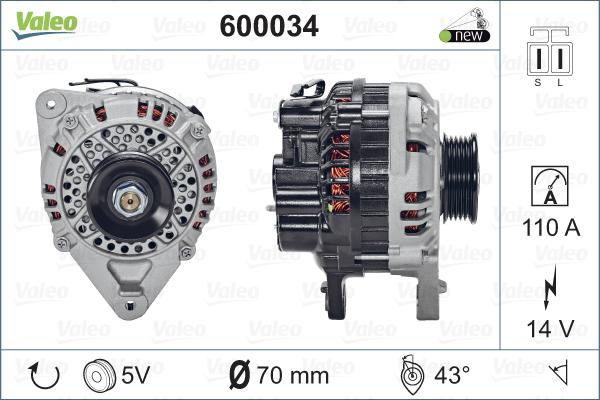 Valeo 600034 - Alternator furqanavto.az