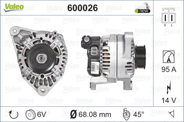 Valeo 600026 - Alternator furqanavto.az