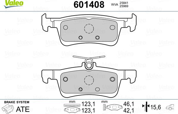 Valeo 601408 - Əyləc altlığı dəsti, əyləc diski furqanavto.az