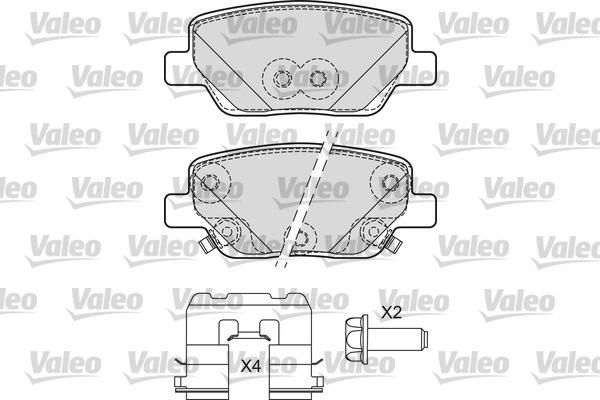 Valeo 601692 - Əyləc altlığı dəsti, əyləc diski furqanavto.az