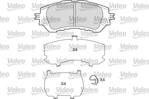 Valeo 601668 - Əyləc altlığı dəsti, əyləc diski furqanavto.az