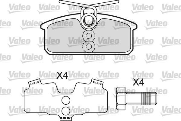 Valeo 601662 - Əyləc altlığı dəsti, əyləc diski furqanavto.az