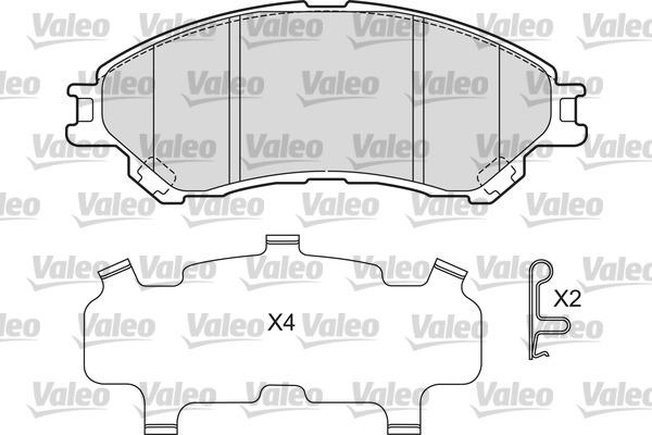 Valeo 601667 - Əyləc altlığı dəsti, əyləc diski furqanavto.az