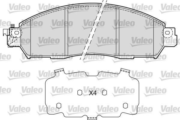 Valeo 601680 - Əyləc altlığı dəsti, əyləc diski furqanavto.az