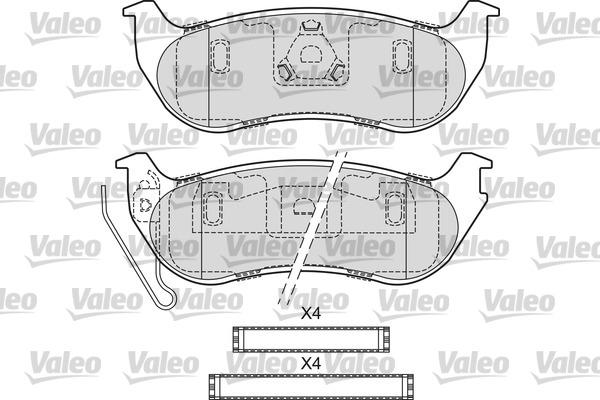 Valeo 601683 - Əyləc altlığı dəsti, əyləc diski furqanavto.az