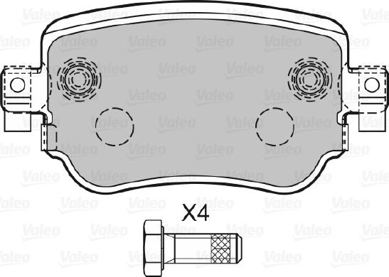 Valeo 601392 - Əyləc altlığı dəsti, əyləc diski furqanavto.az