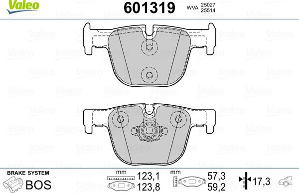 Valeo 601319 - Əyləc altlığı dəsti, əyləc diski furqanavto.az