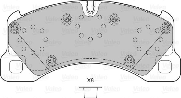 Valeo 601280 - Əyləc altlığı dəsti, əyləc diski furqanavto.az