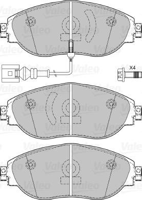 Valeo 670286 - Əyləc altlığı dəsti, əyləc diski furqanavto.az
