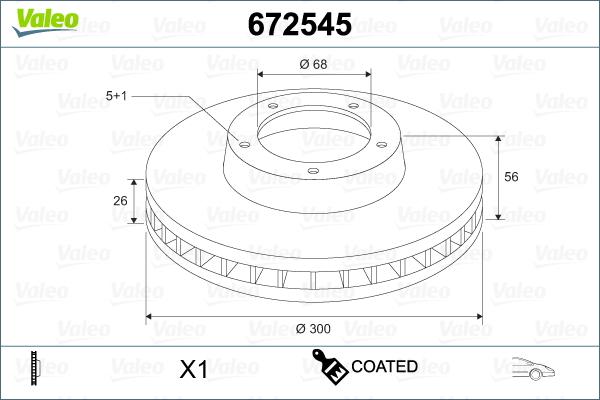 Valeo 672545 - Əyləc Diski furqanavto.az