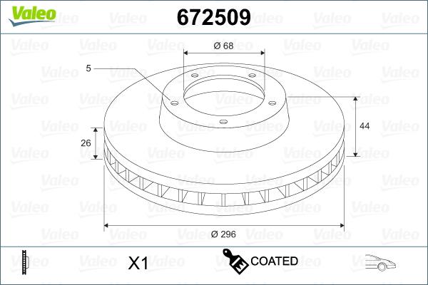 Valeo 672509 - Əyləc Diski furqanavto.az