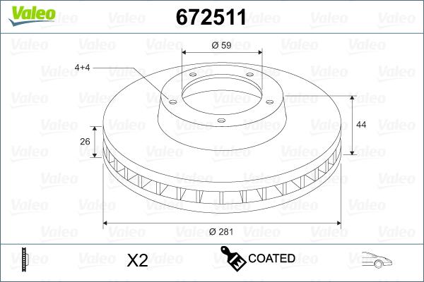 Valeo 672511 - Əyləc Diski furqanavto.az