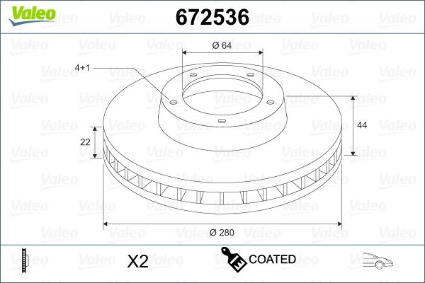 Valeo 672536 - Əyləc Diski furqanavto.az